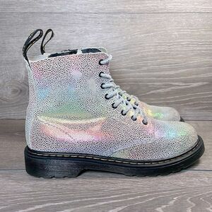 Dr Martens 1460 Pascal Iridescent Leather 8-Eye Women’s Sz 5 Rainbow Boots